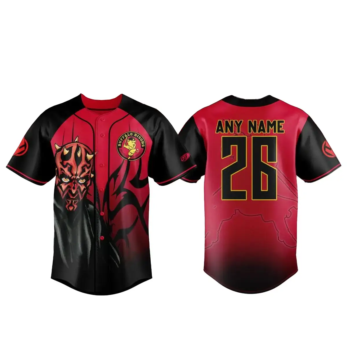 Buffalo Bisons x Star Wars Night 2026 Personalized Name and Number Baseball Jersey Image