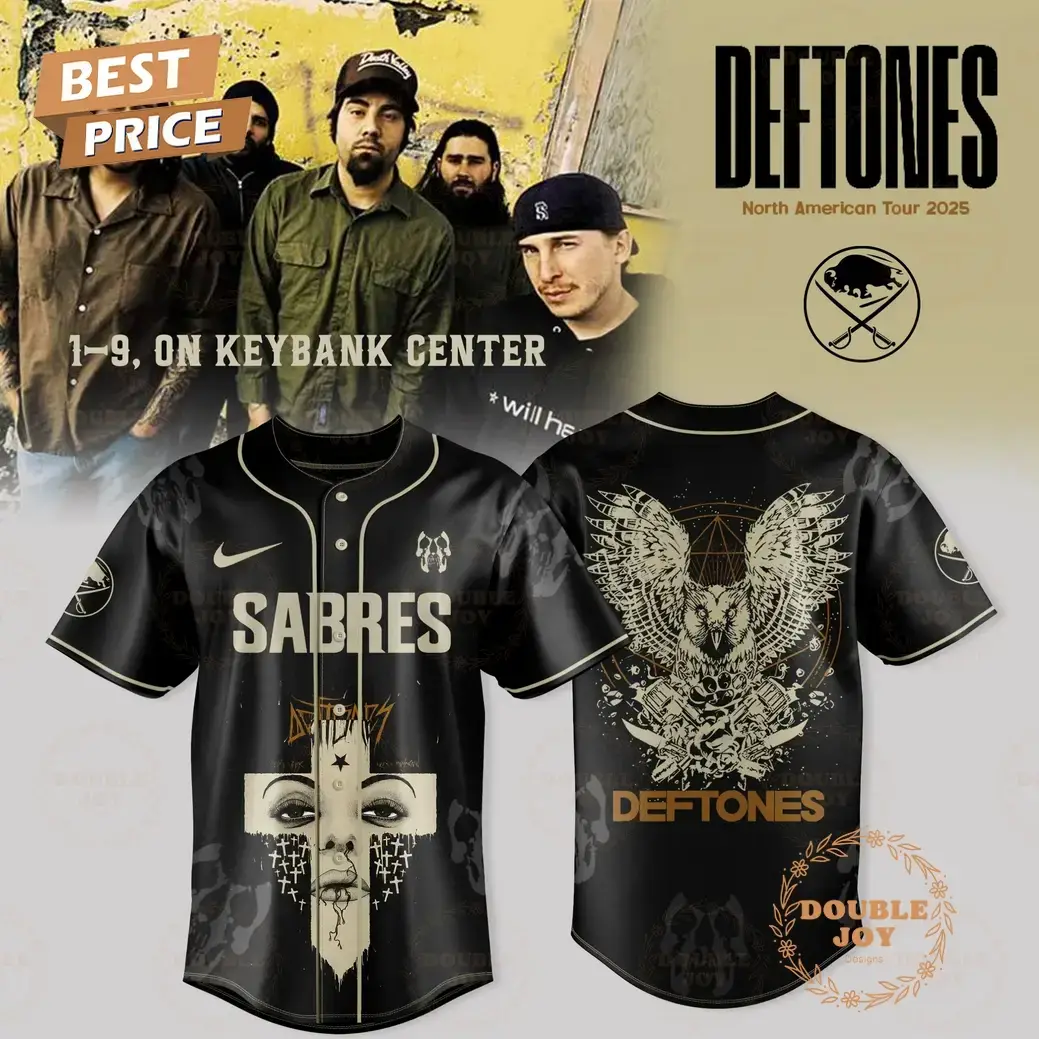 Buffalo Sabres x DEFTONES North American Tour 2025 Limited Edition Baseball Jersey Image