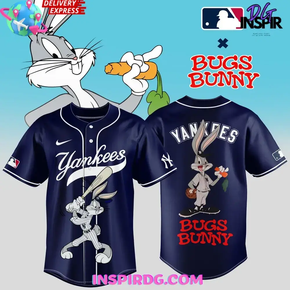 Bugs Bunny X Yankees Special Navy Baseball Jersey Image