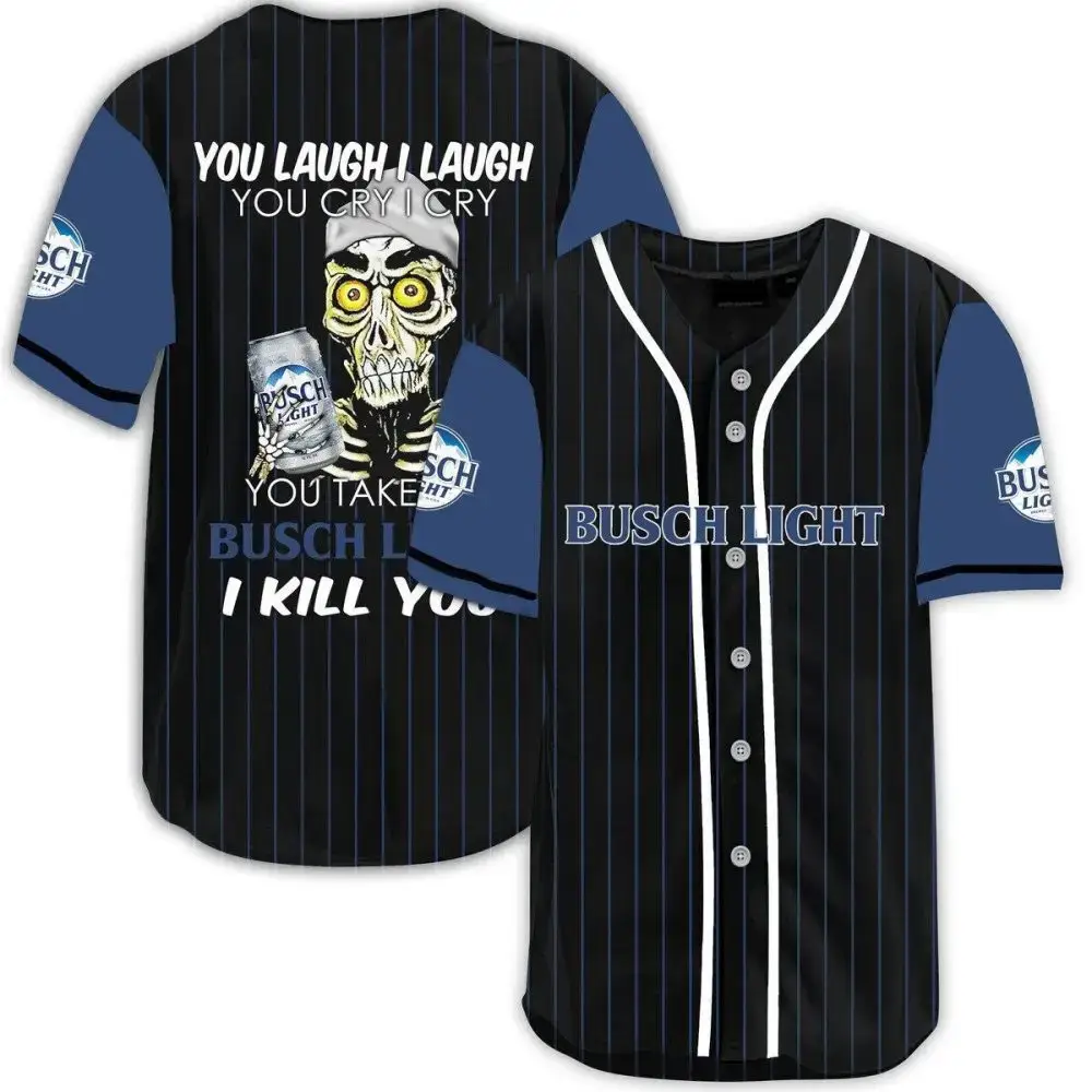 Busch Light Baseball Jersey - Bold Graphic Design For Beer Lovers Image