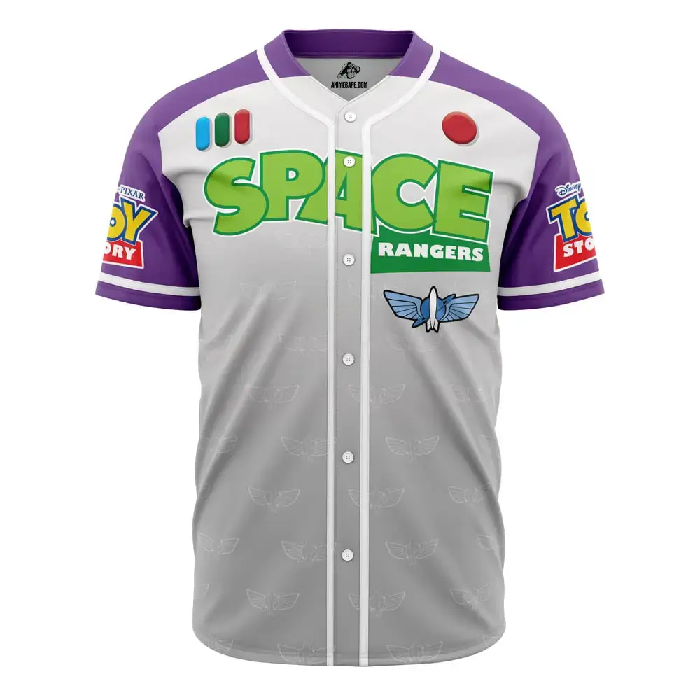 Buzz Lightyear Space Ranger Jersey - Toy Story Fan Baseball Shirt - Unisex Cosplay Apparel Image