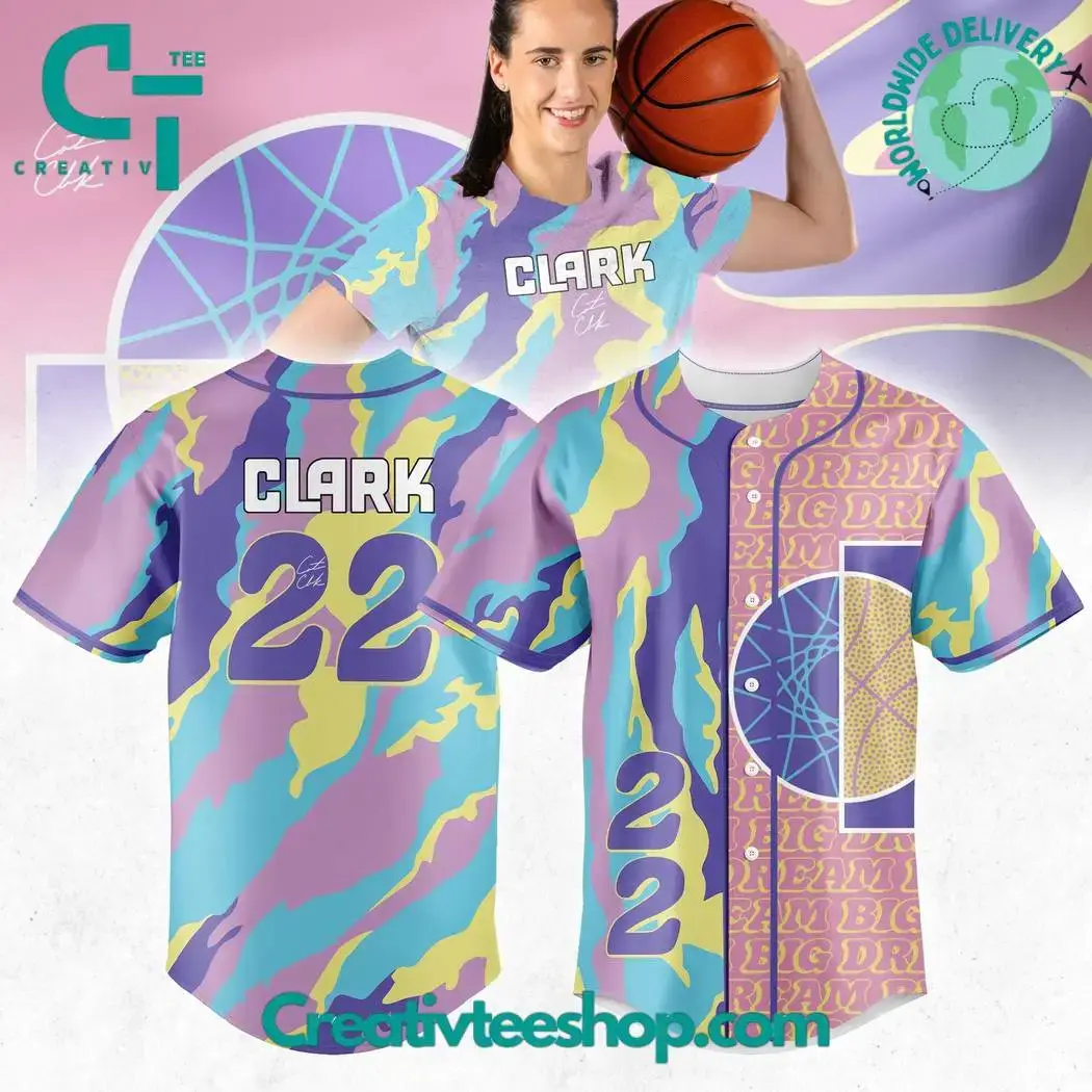Caitlin Clark Dream Big Baseball Jersey Image