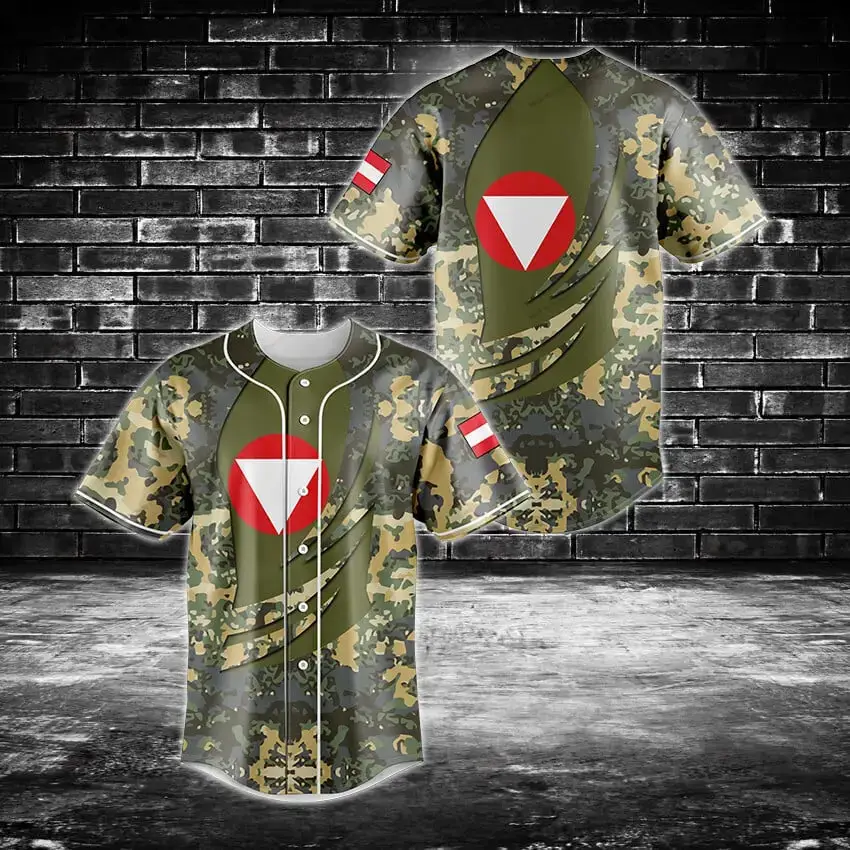 Camouflage Baseball Jersey With Unique Design – Perfect For Sports & Streetwear Fans Image