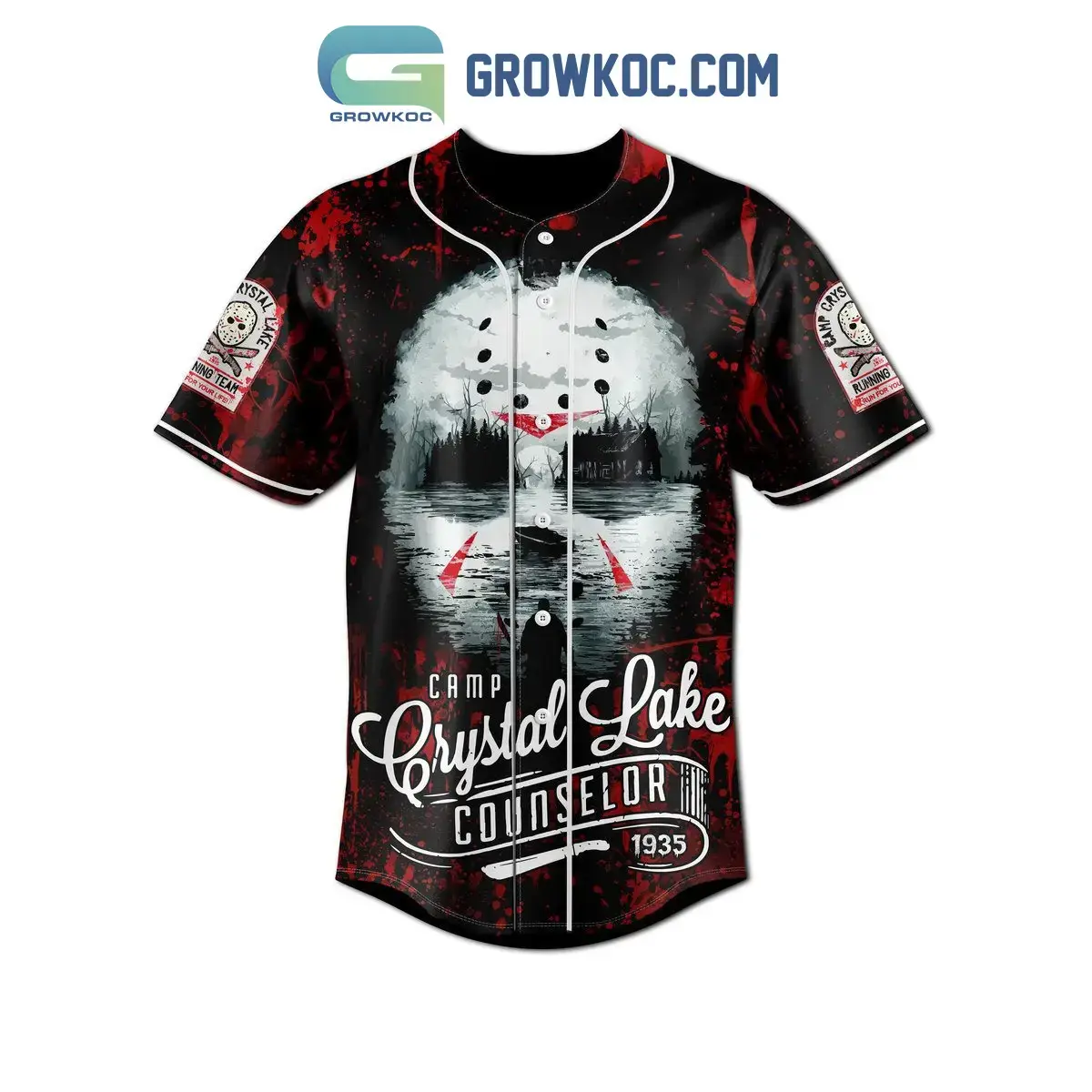 Camp Crystal Lake Counselor Personalized Baseball Jersey Image