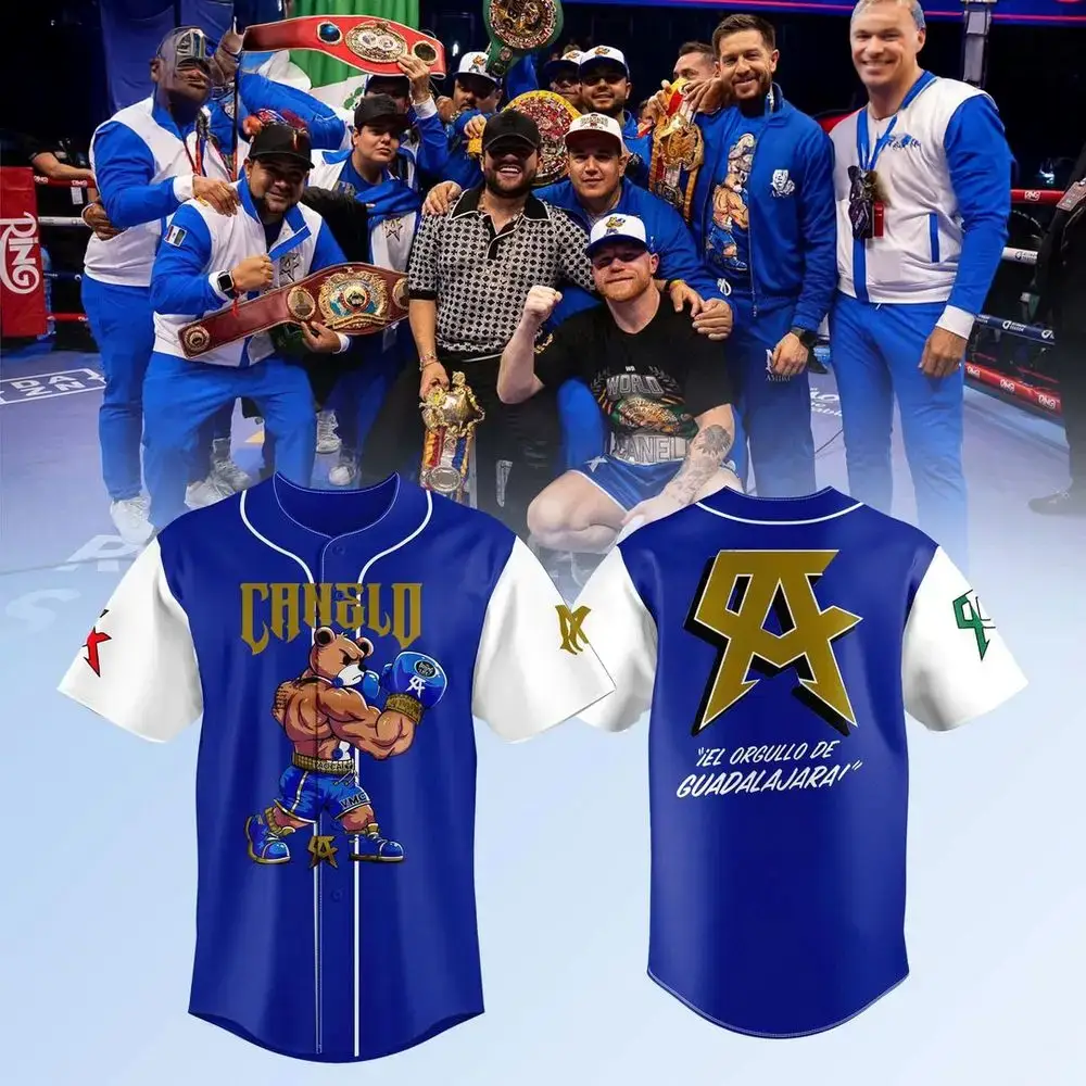 Canelo Alvarez Bear Boxing Special Baseball Jersey Canelo Alvarez Merch Father's Day Presents Image