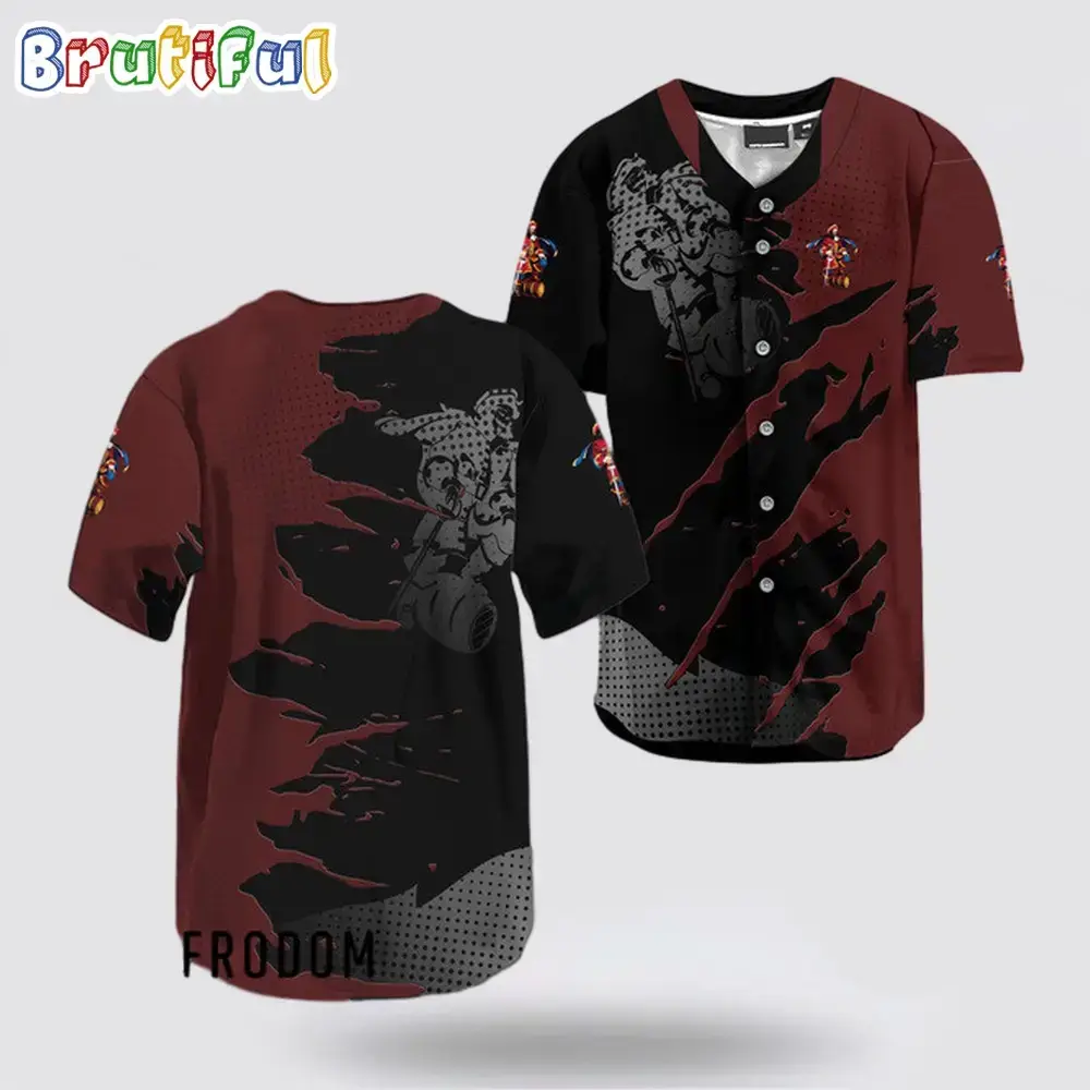 Captain Morgan Metal Crack Pattern Baseball Jersey Image