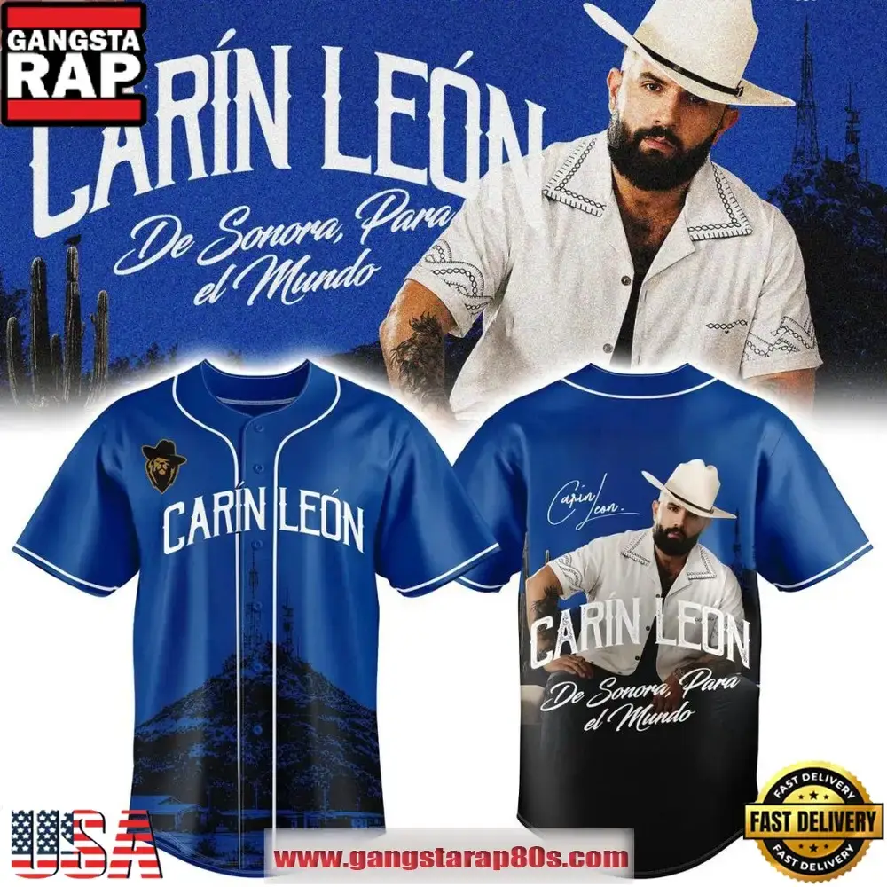 Carín León De Sonora Para El Mundo Tour 2026 Baseball Jersey Shirt Image