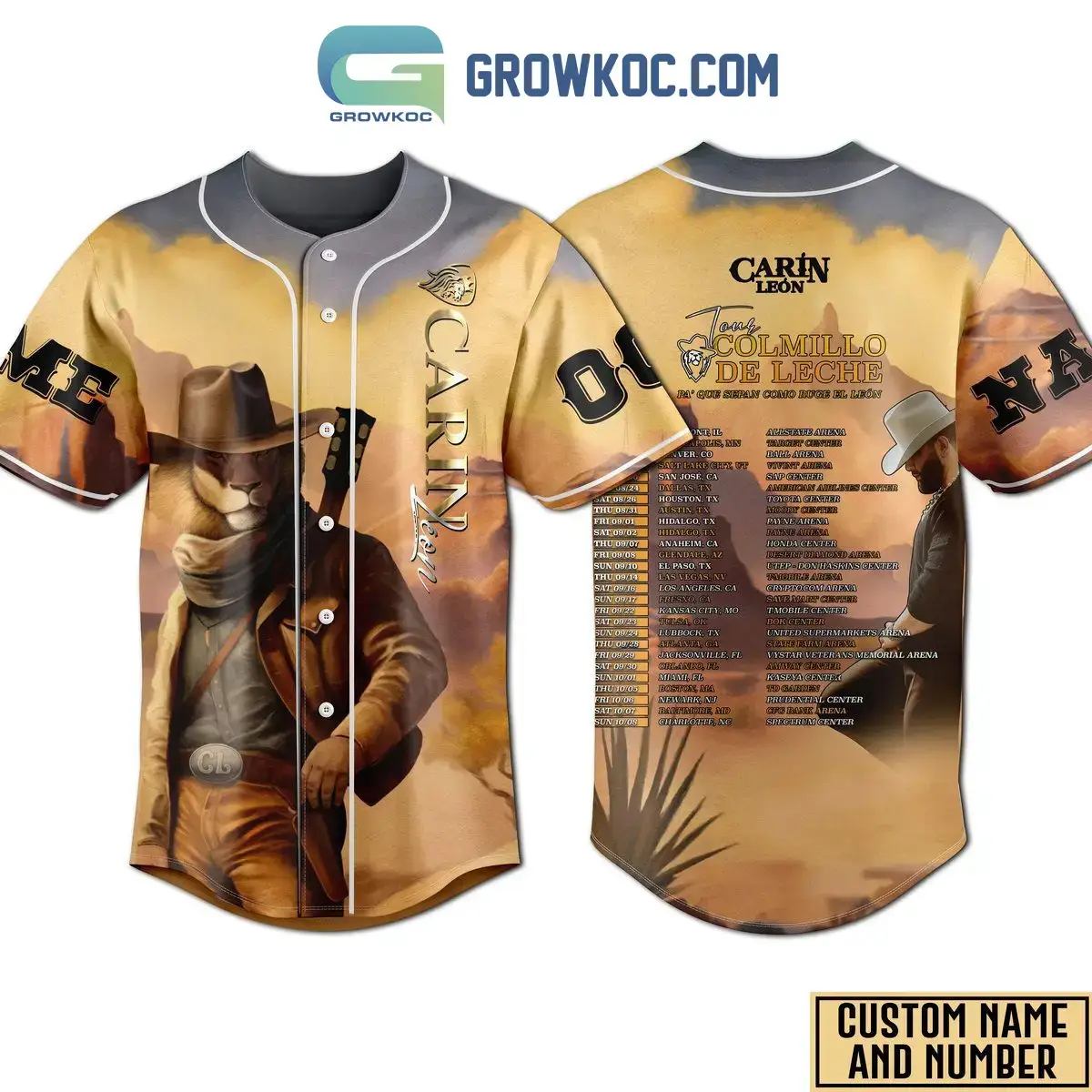 Carin Leon Tour Personalized Baseball Jersey Image