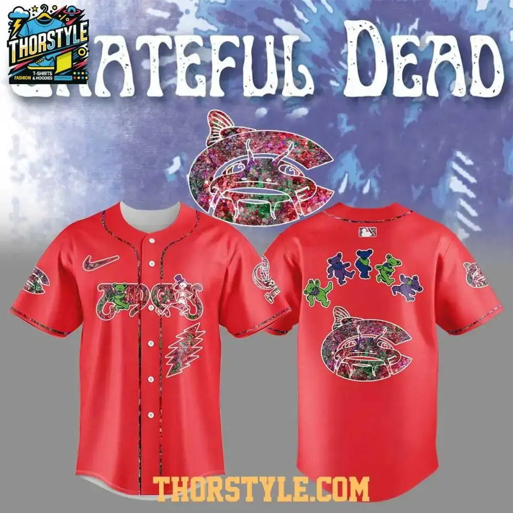 Carolina Mudcats Grateful Dead 60Th Anniversary Night Baseball Jersey Image