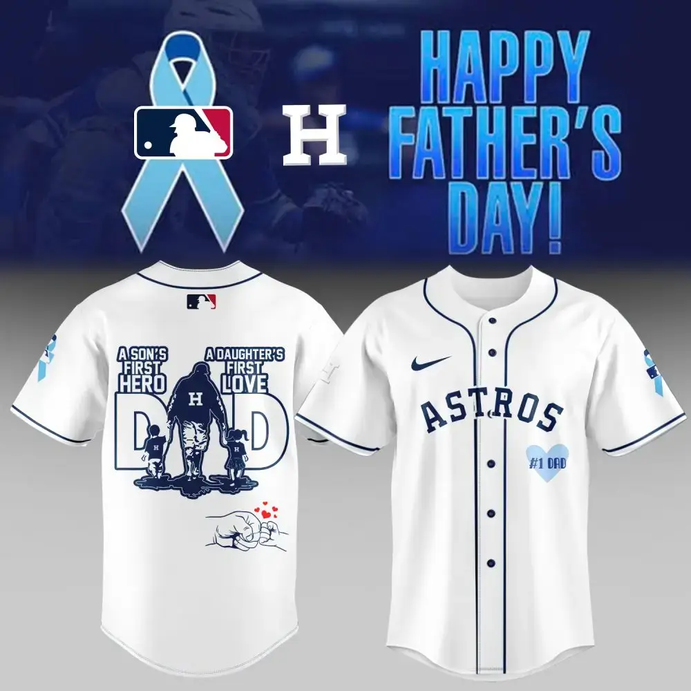 Celebrate Dad With Astros Baseball Jersey – Perfect Father'S Day Gift! Image