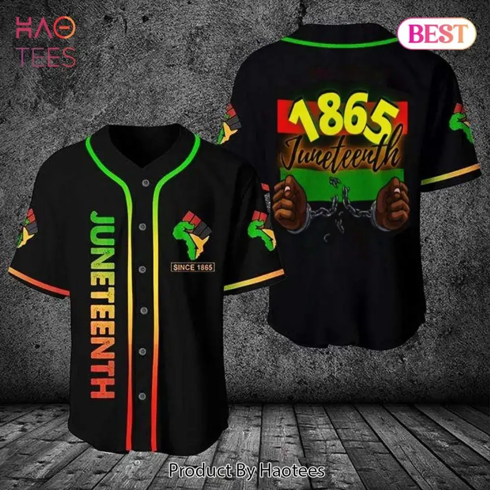 Celebrate Freedom: Juneteenth 1865 Baseball Jersey – Bold African Pride Design Image