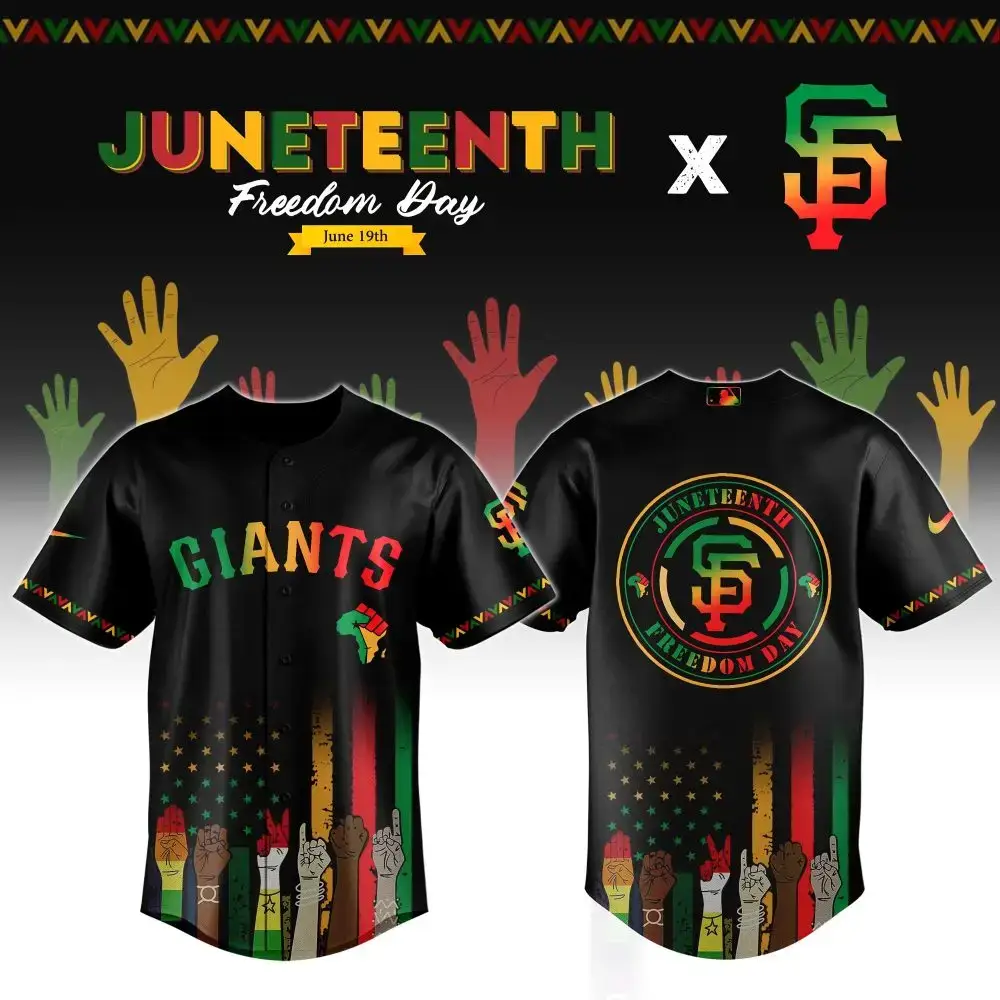 Celebrate Freedom: Juneteenth Giants Jersey – Limited Edition, Bold Design, Show Your Pride! Image