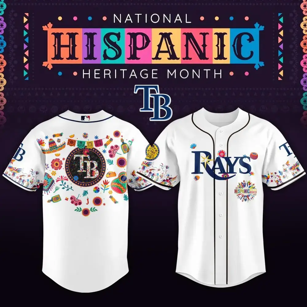 Celebrate Hispanic Heritage: Exclusive Tb Rays Jersey – Vibrant Design, Limited Edition! Image
