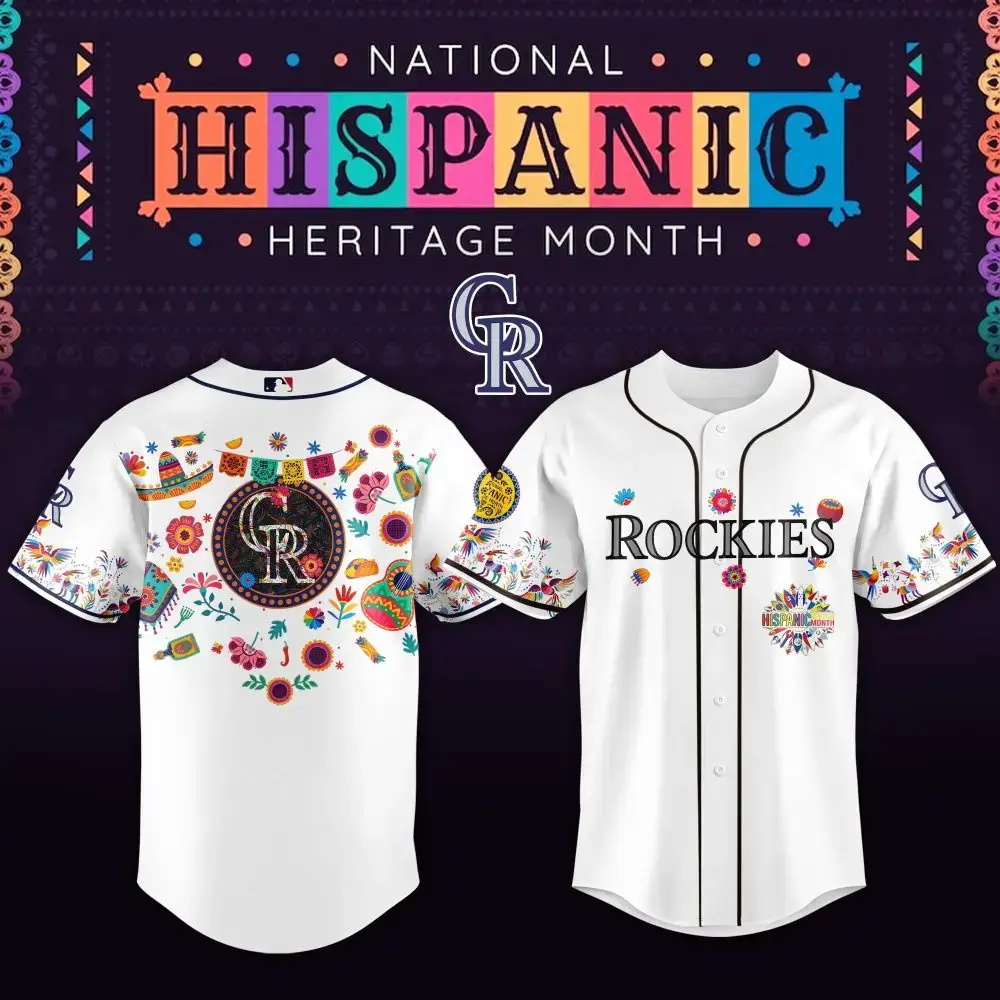 Celebrate Hispanic Heritage Month With Rockies Limited Edition Jersey – Vibrant Design, Perfect For Fans! Image