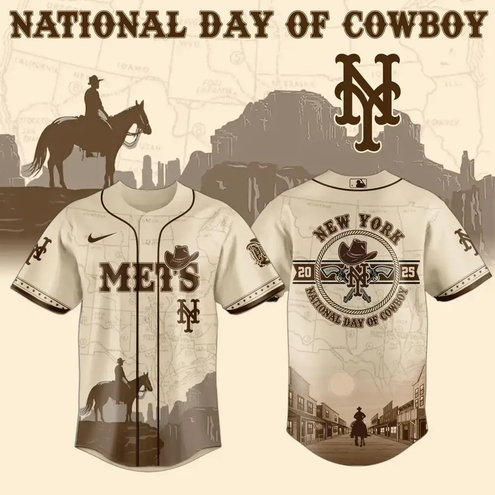 Celebrate In Style: Limited Edition Mets Cowboy Day Jersey – Perfect For Fans! Image