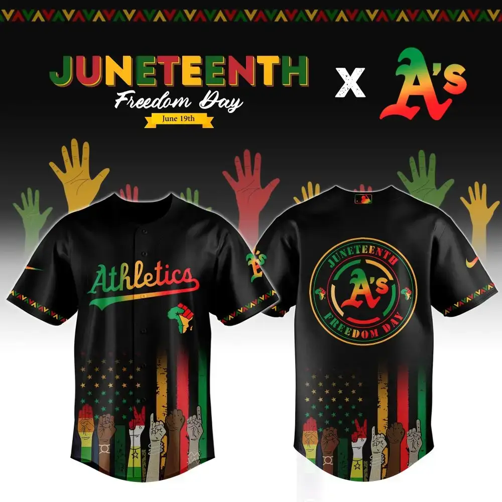 Celebrate Juneteenth In Style: Athletics X A’S Limited Edition Jersey - Bold & Unique Design Image
