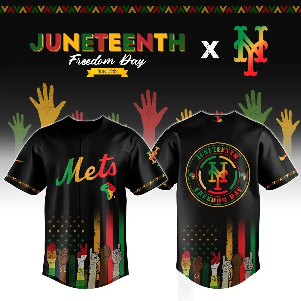Celebrate Juneteenth In Style: Exclusive Mets Freedom Day Jersey - Limited Edition! Image