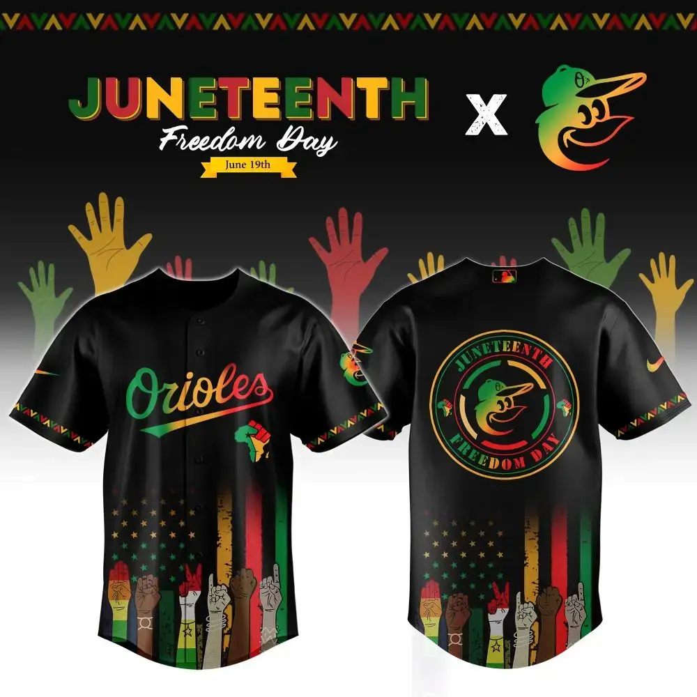 Celebrate Juneteenth In Style: Limited Edition Orioles Freedom Day Jersey - Perfect For Fans! Image