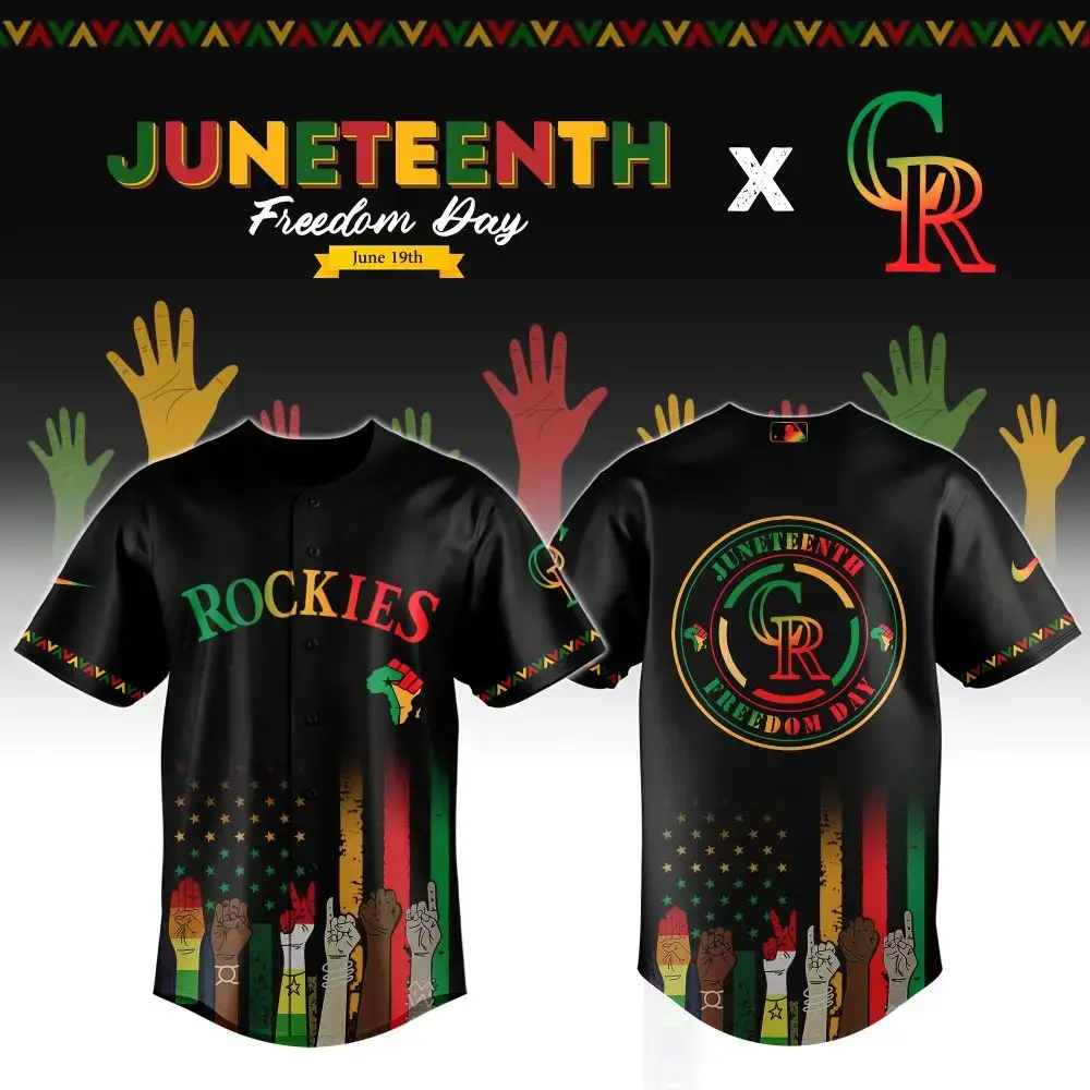 Celebrate Juneteenth In Style: Limited Edition Rockies Freedom Day Jersey Image