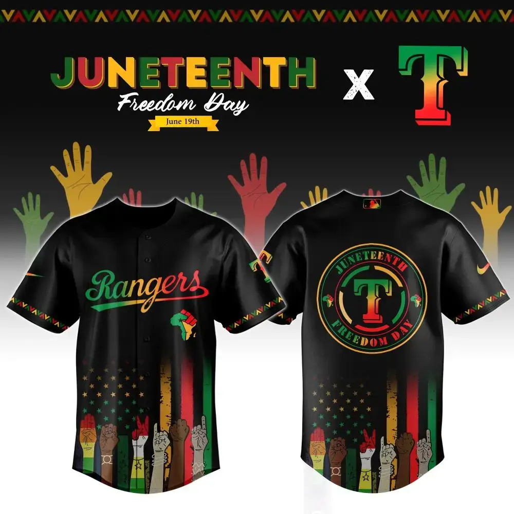 Celebrate Juneteenth In Style: Rangers Freedom Day Jersey - Limited Edition Image