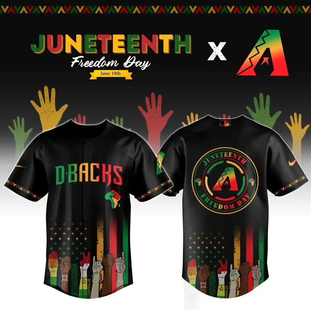 Celebrate Juneteenth With Dbacks Freedom Day Jersey – Vibrant Design & Premium Quality Image