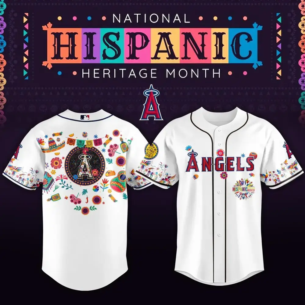 Celebrate National Hispanic Heritage Month With Exclusive Angels Jersey – Vibrant Design, Perfect Fit! Image