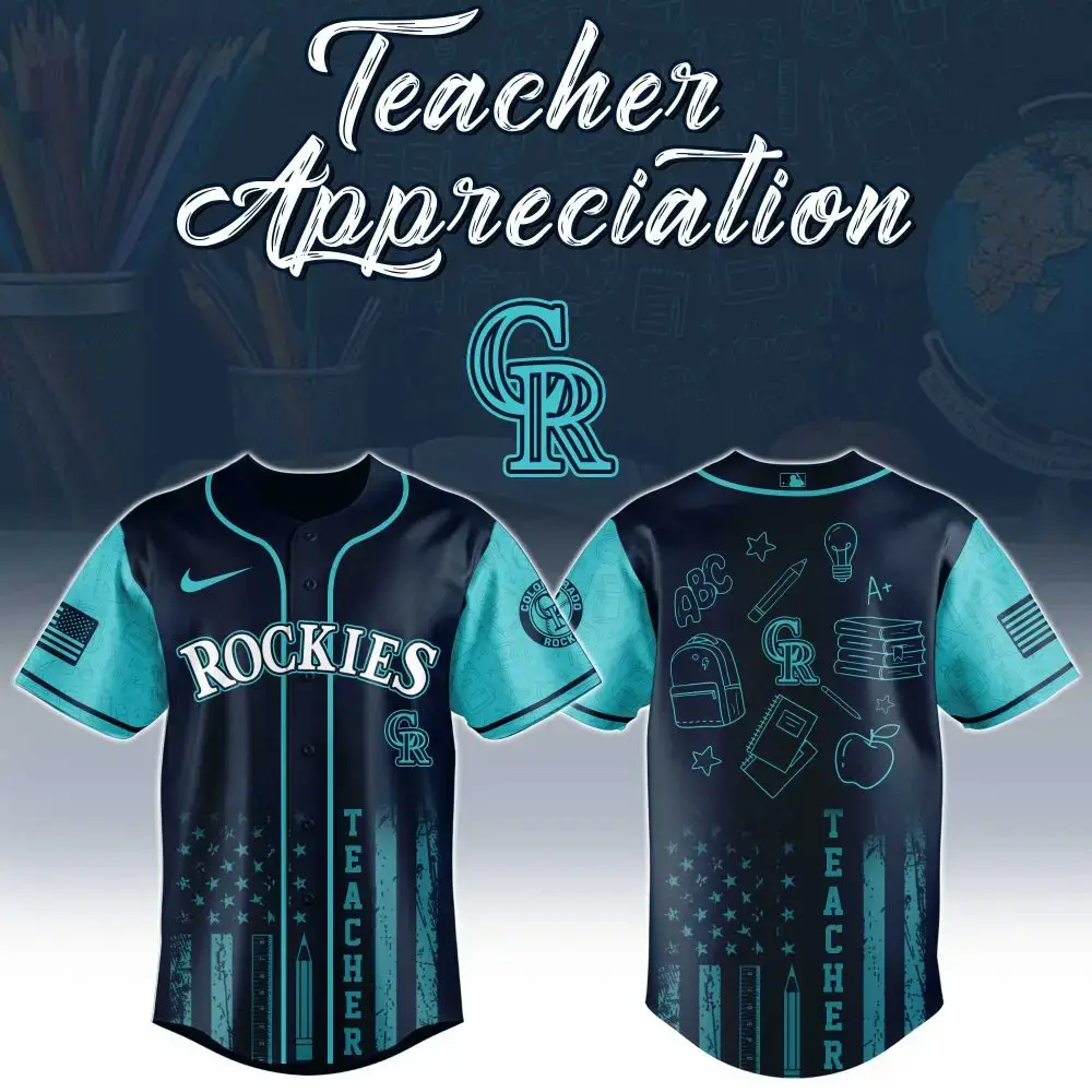 Celebrate Teachers With Custom Rockies Jersey - Perfect Gift For Educators! 🎓📚 #Thankateacher Image