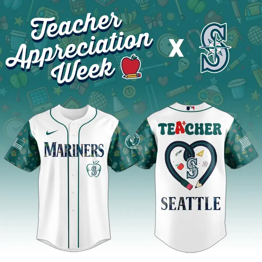 Celebrate Teachers With Seattle Mariners Custom Jersey - Limited Edition Gift! Image