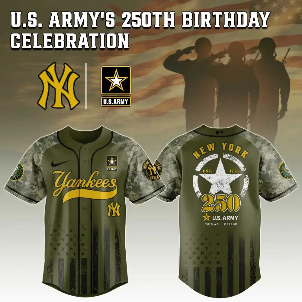 Celebrate U.S. Army'S 250Th With Limited Edition Yankees Jersey - Camo Design Image