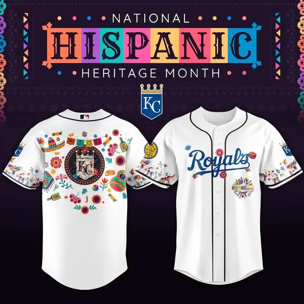 Celebrate With Royals Hispanic Heritage Month Baseball Jersey - Limited Edition Design Image