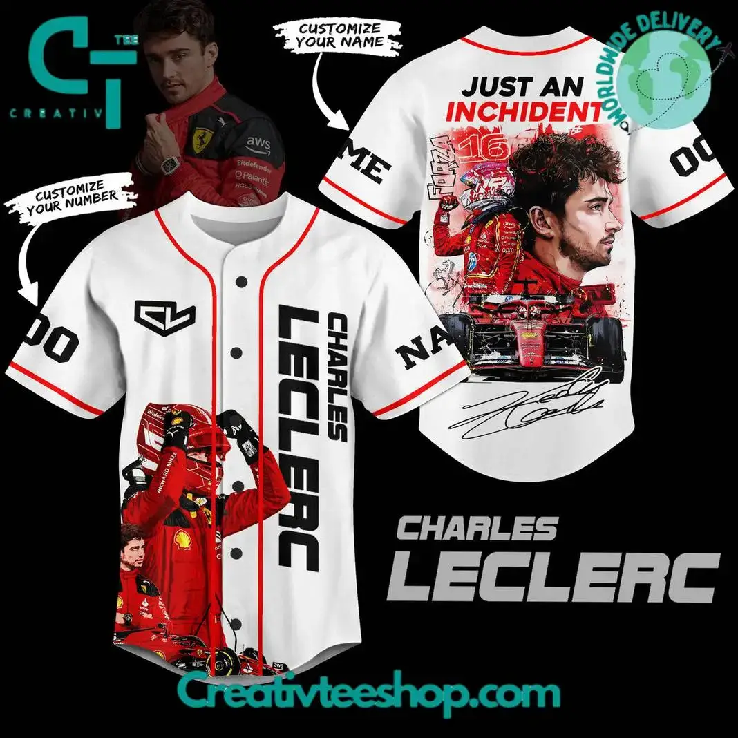 Charles Leclerc Just An Inchident Baseball Jersey Image
