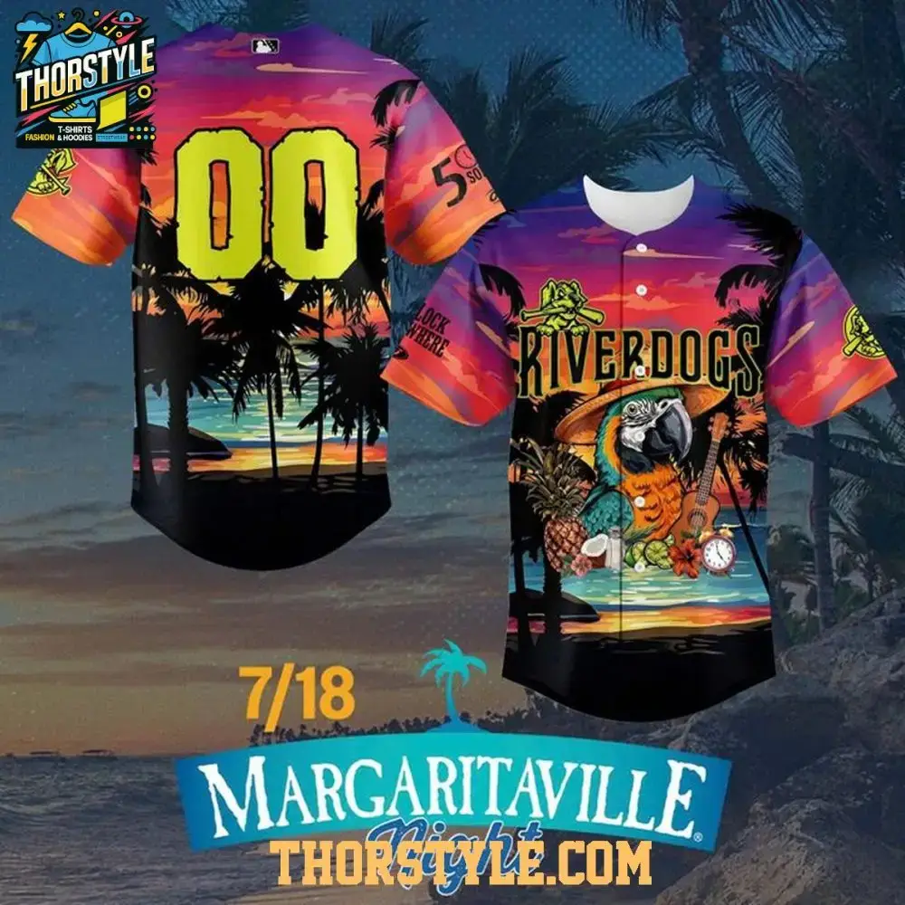 Charleston Riverdogs X Margaritaville Night 2026 Personalized Baseball Jersey Image