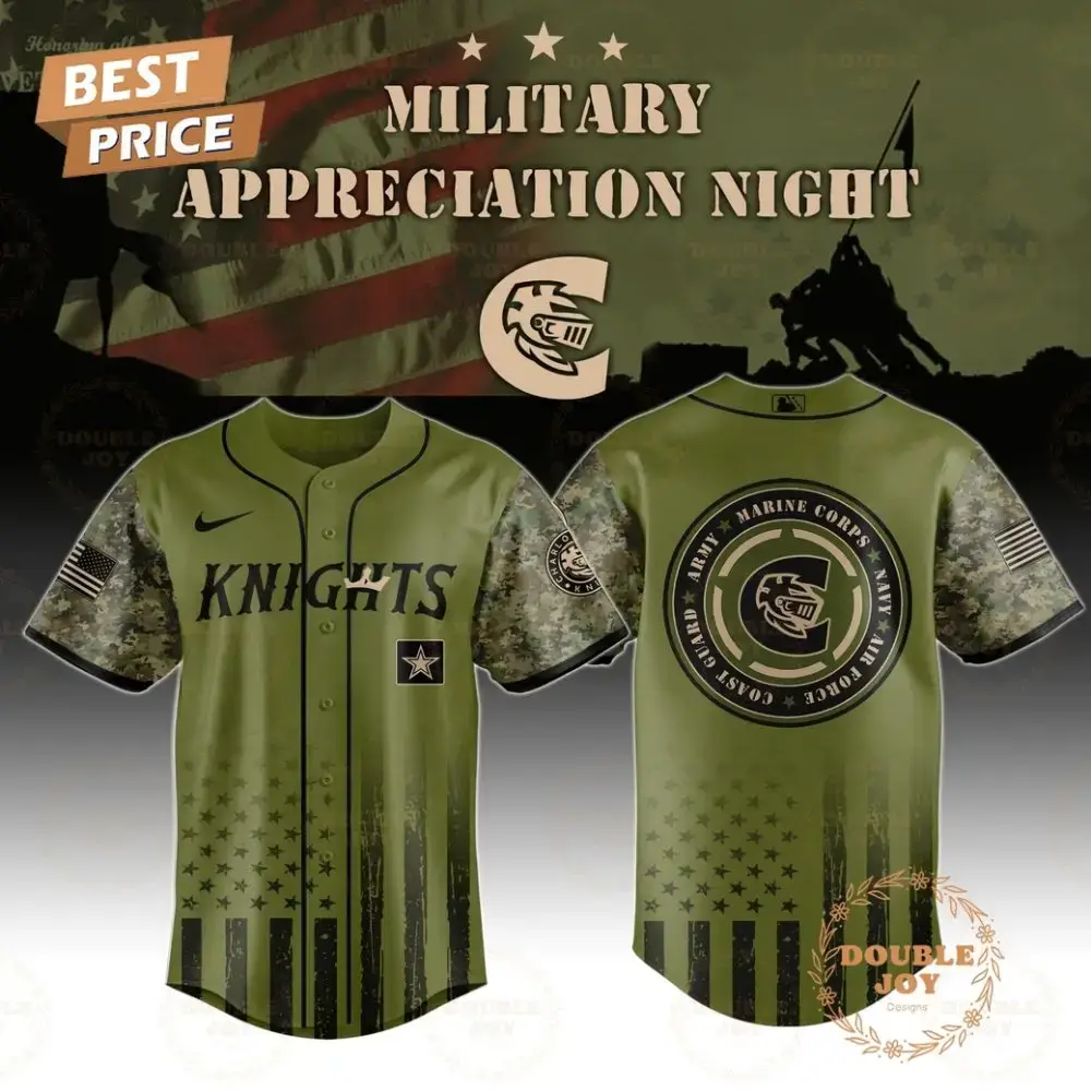Charlotte Knights Military Appreciation Night 2025 Special Edition Baseball Jersey Image