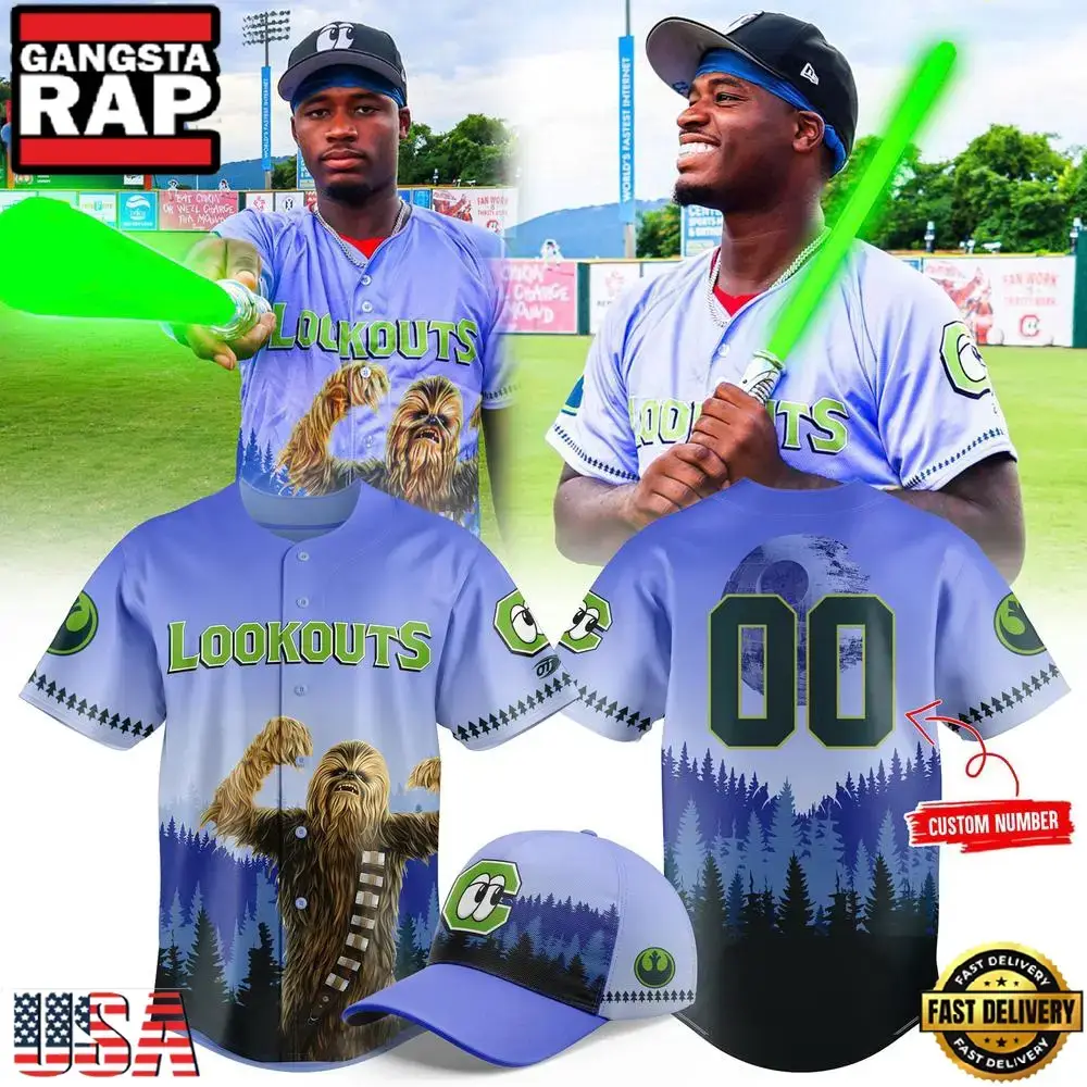 Chattanooga Lookouts Star Wars Limited Premium Edition Baseball Jersey Image