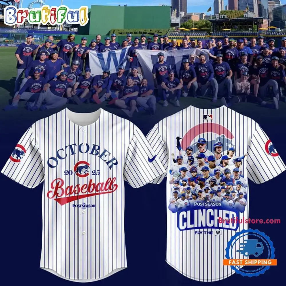 Chicago Cubs 2025 Postseason Limited Edition White Jersey Shirt Image