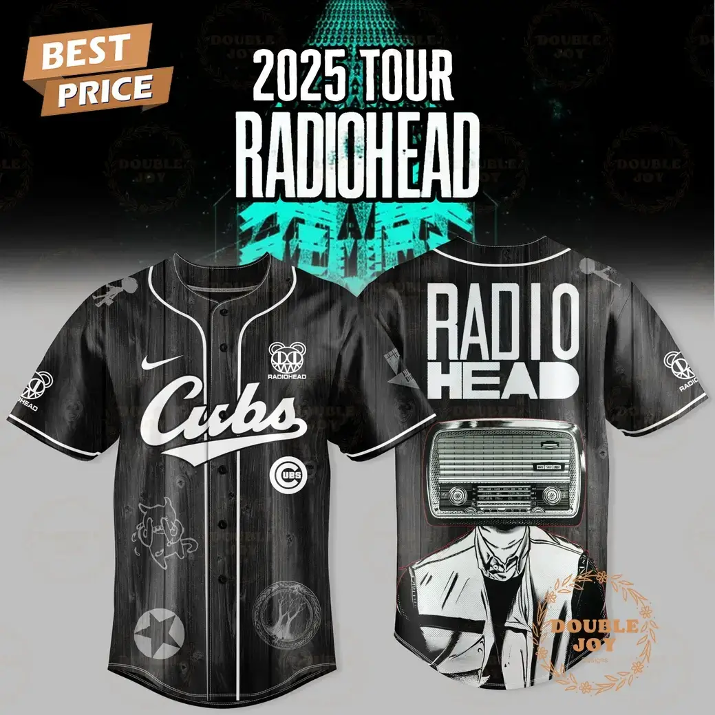 Chicago Cubs 2025 Tour Radiohead Baseball Jersey Image