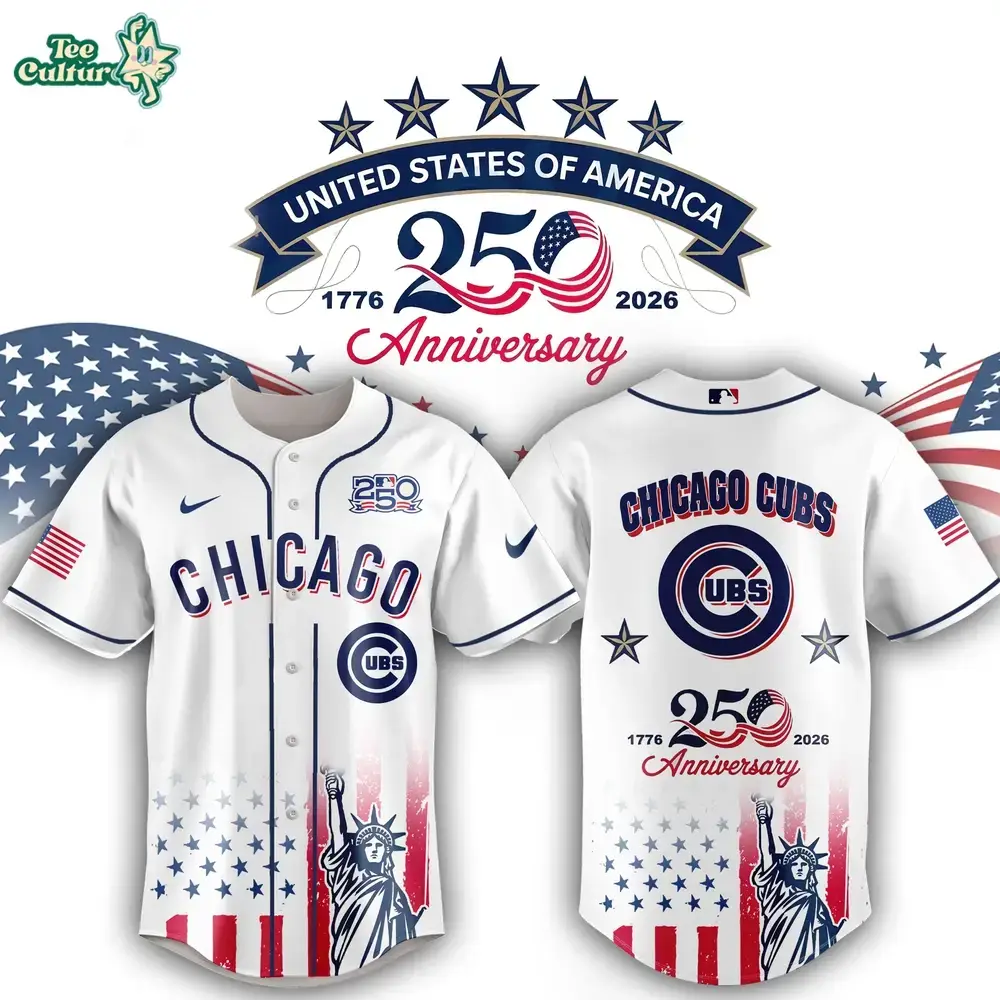 Chicago Cubs 250th Anniversary United States Semiquincentennial Fan Jersey Image