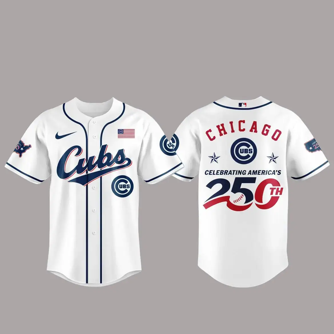 Chicago Cubs America 250th Anniversary Of USA 2026 Baseball Jersey Image