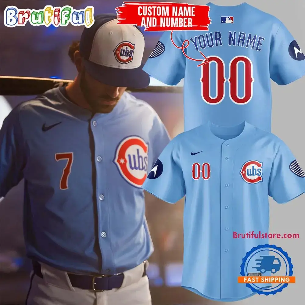 Chicago Cubs Baby Blue 2nd Alternate Baseball Jersey Image