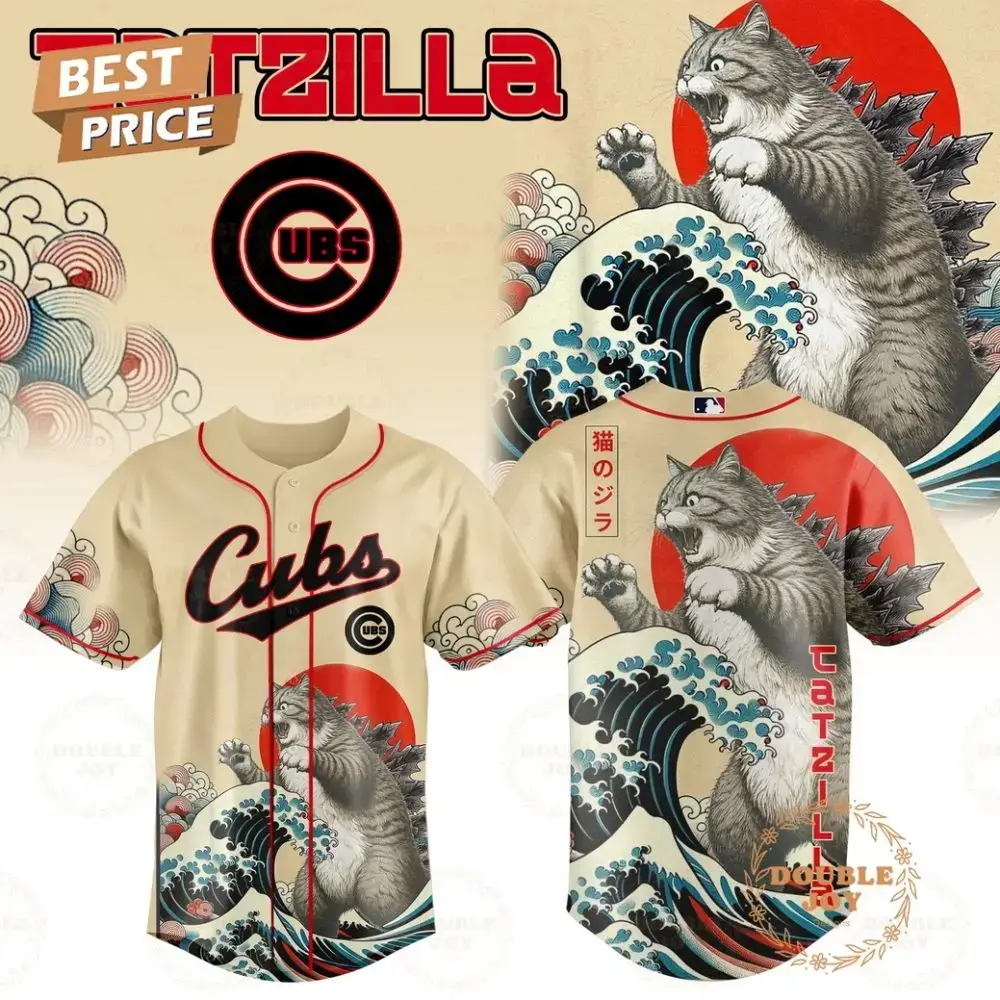 Chicago Cubs Catzilla 2025 Japan Limited Edition Baseball Jersey Image