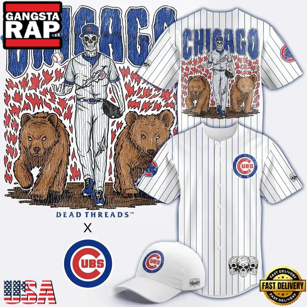 Chicago Cubs Dead Threads Limited Premium Edition Baseball Jersey Image