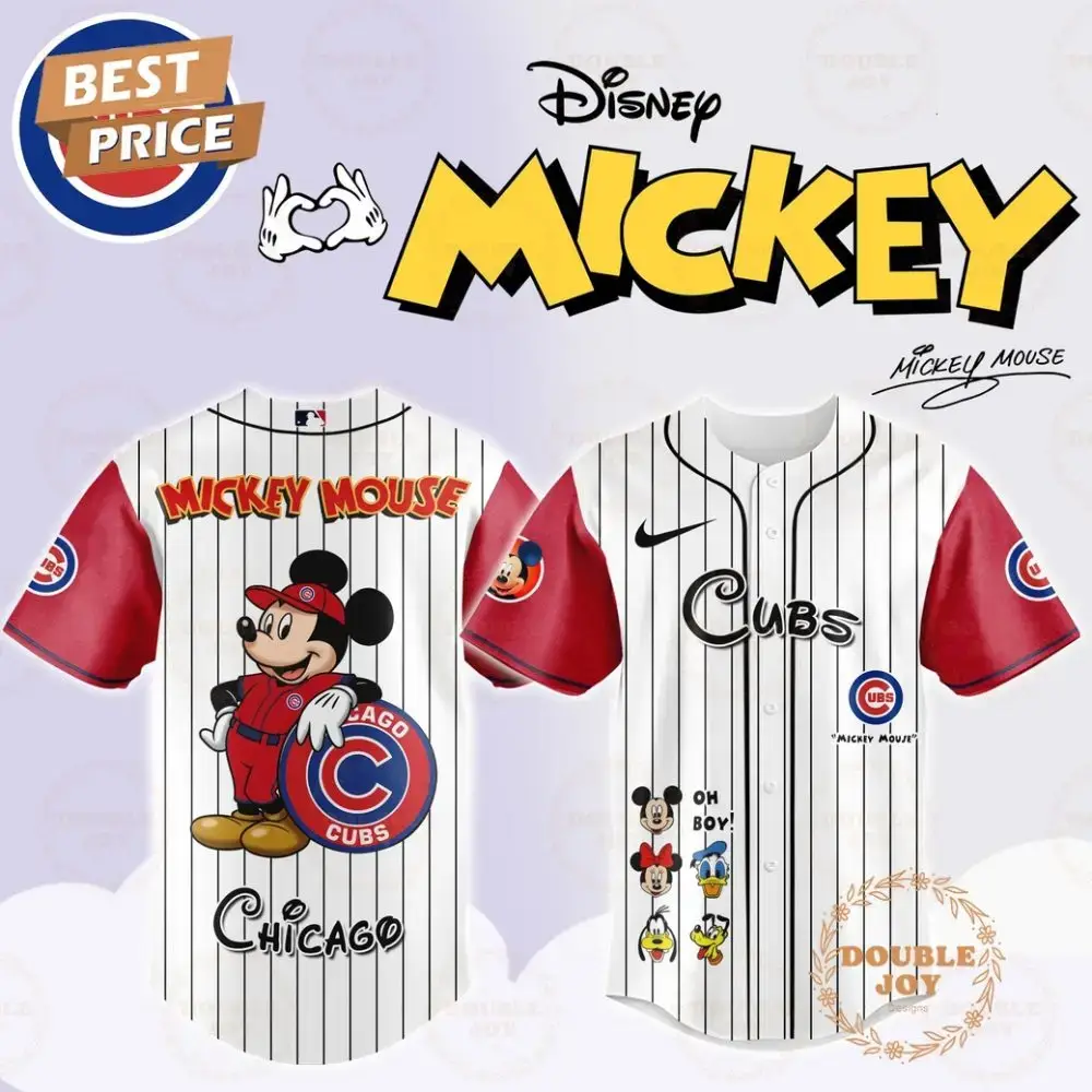 Chicago Cubs Disney Mickey Mouse 2025 Limited Edition Baseball Jersey Image