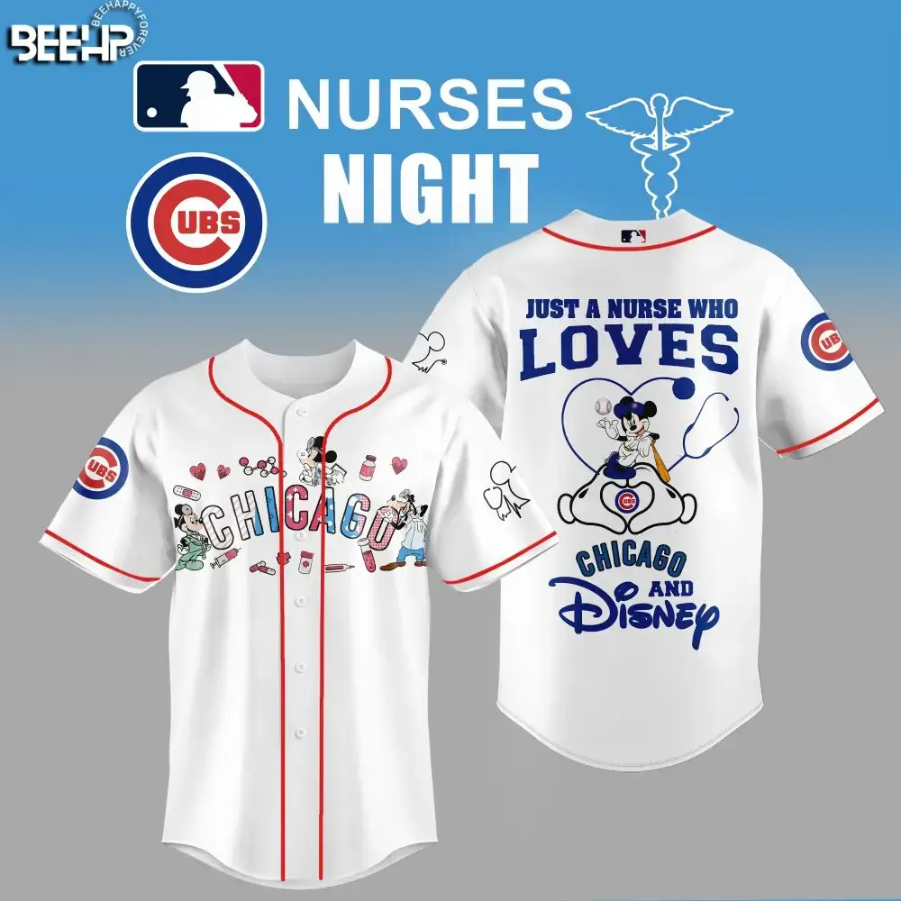 Chicago Cubs Disney Nurse Night Jersey - Perfect Gift For Healthcare Heroes! Image