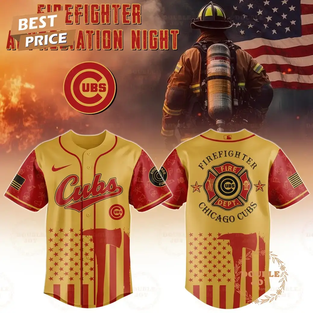 Chicago Cubs Firefighter Appreciation Night 2025 Limited Edition Baseball Jersey Image