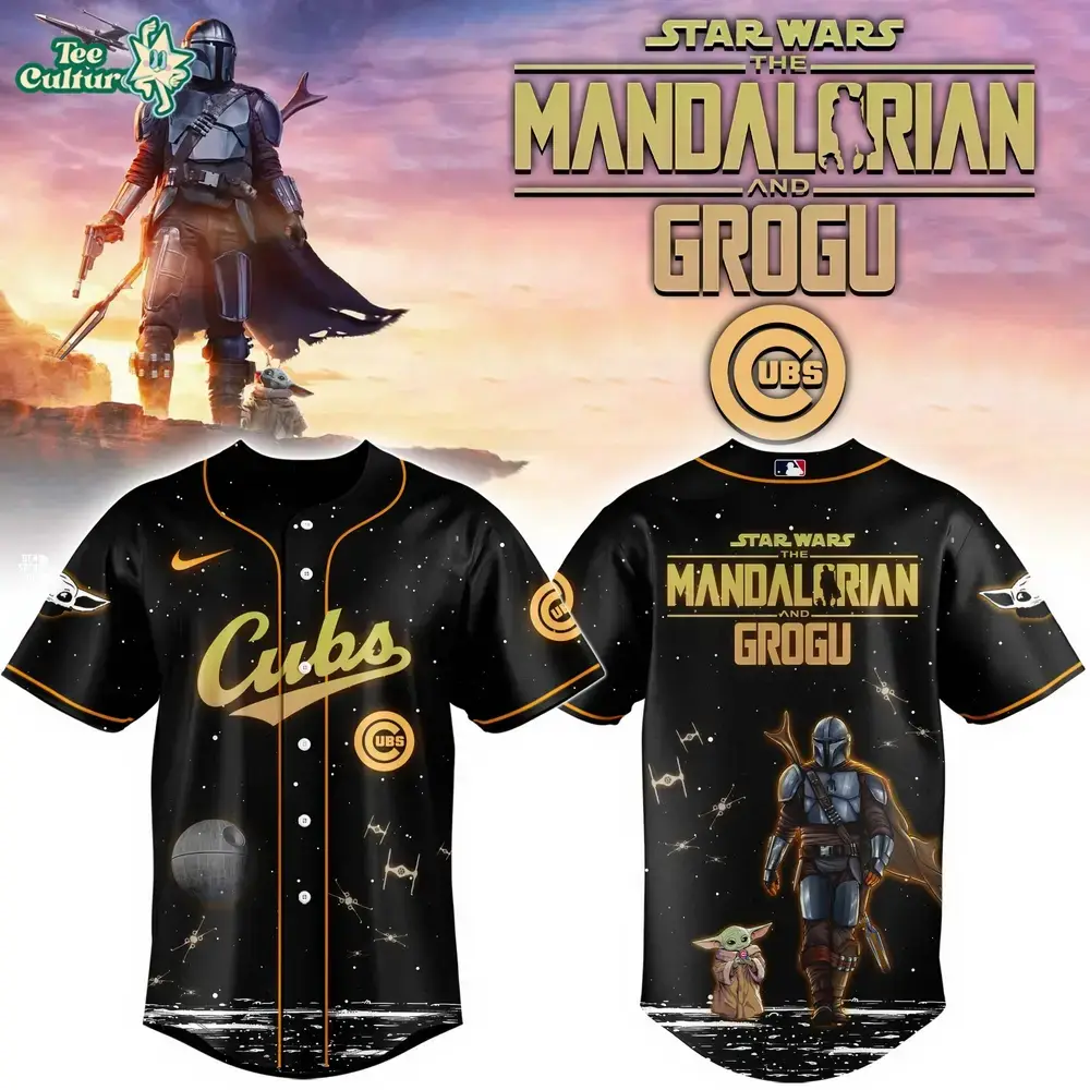 Chicago Cubs Grogu & Mandalorian Special Edition Baseball Jersey Image