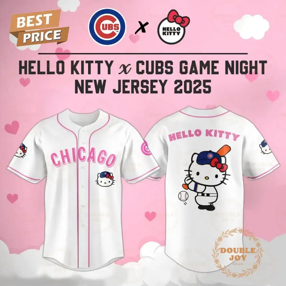 Chicago Cubs Hello Kitty X Cubs Game Night 2025 New Limited Edition Baseball Jersey Image