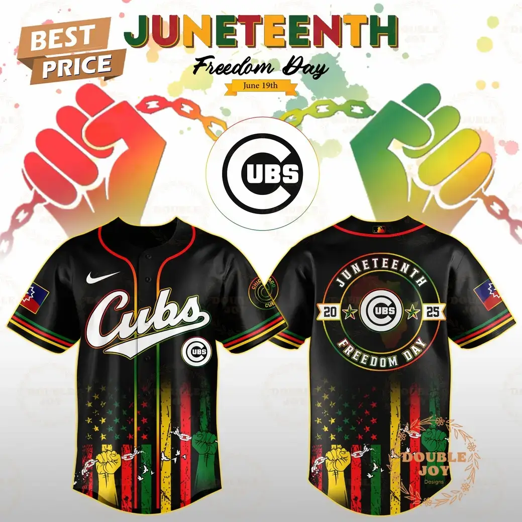 Chicago Cubs Juneteenth Freedom Day 2025 Special Edition Baseball Jersey Image