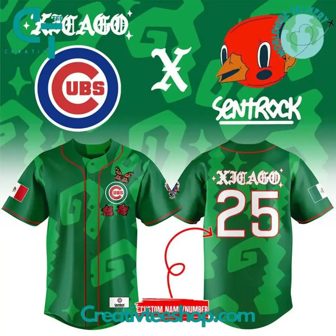 Chicago Cubs Mexican Heritage 2025 X Sentrock Special Baseball Jersey Image