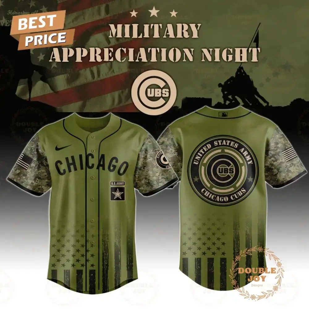 Chicago Cubs Military Appreciation Night 2025 Special Edition Baseball Jersey Image
