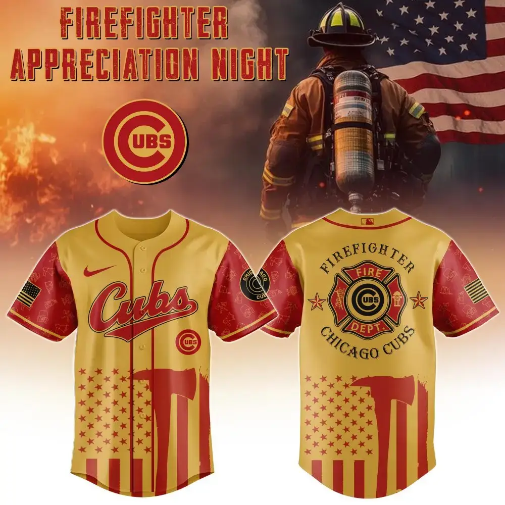 Chicago Cubs Mlb X Firefighter Appreciation Night Special Edition Jersey Image